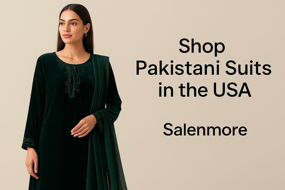 Elegant Pakistani silk suit in vibrant teal blue with intricate traditional embroidery, displayed as a flat lay for a fashion blog.