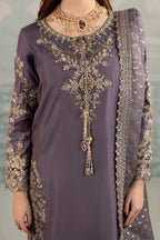 Korean Raw Silk Luxe Embroidered 3-Piece Suit