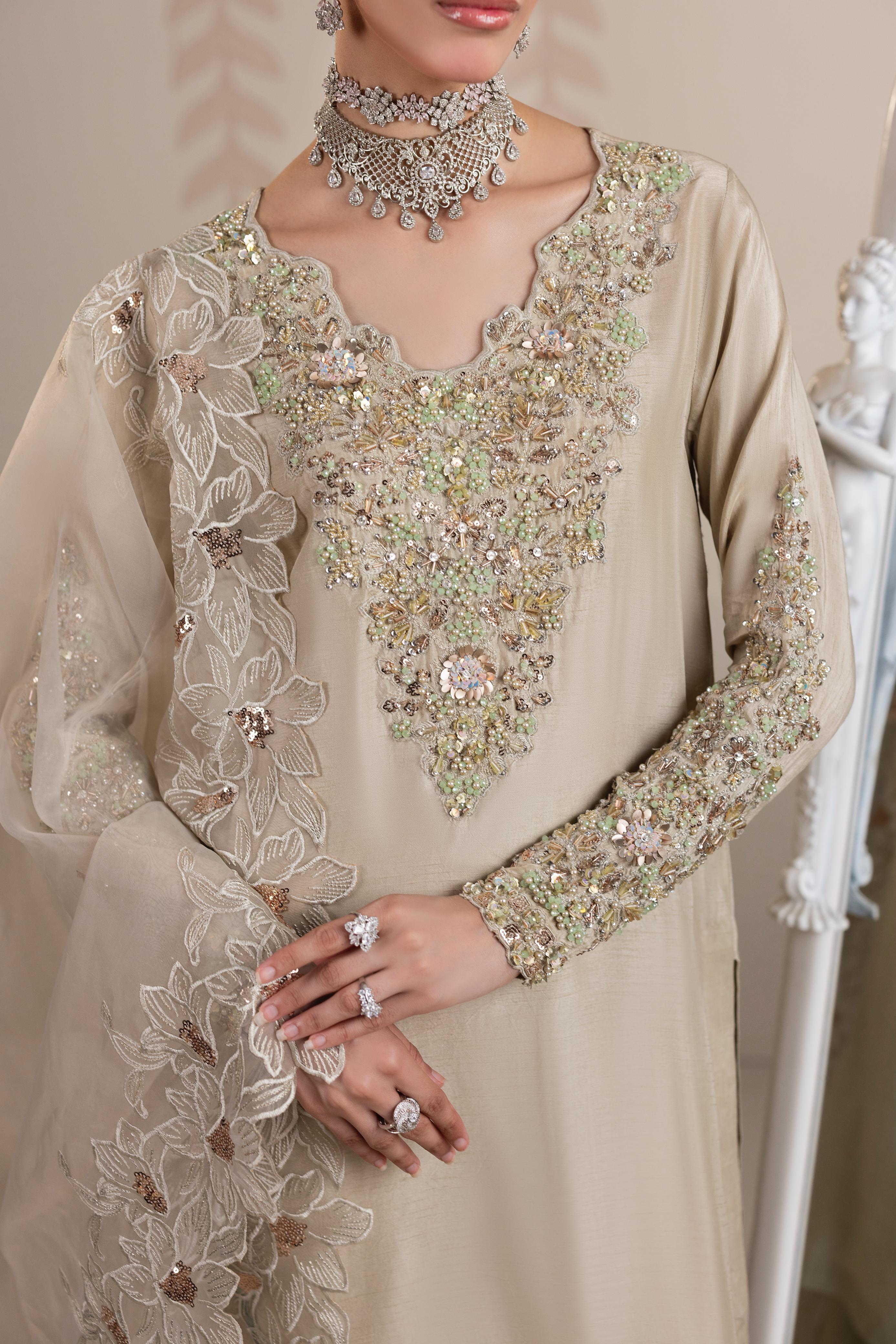G30 Eid Collection – Premium Raw Silk 3PC Shalwar Kameez with Organza Dupatta | Embroidered Festive Women’s Suit
