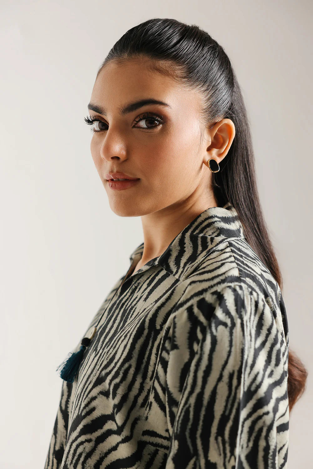 Ethnic 2 piece A-line pointed collar flared sleeves and Shalwar