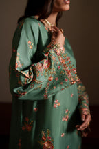 Casual Lite Luxury Festive Drop EALA Premium Silk Viscose 3 Piece Printed Dupatta Embroidered with Sequin Work and Lace for Modern Elegance