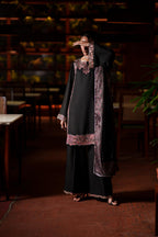 Casual Lite Luxury Festive Drop EALA Premium Silk Viscose 3 Piece Printed Dupatta Embroidered with Sequin Work and Lace for Modern Elegance