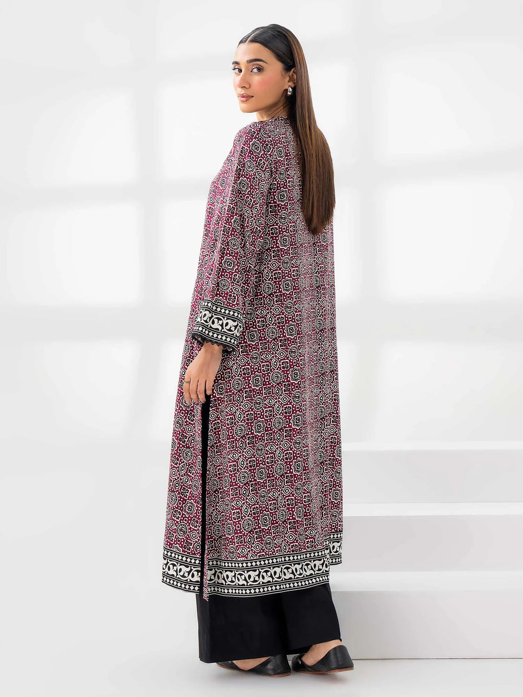 Limelight 1 piece Linen Shirt-Embroidered (Pret)