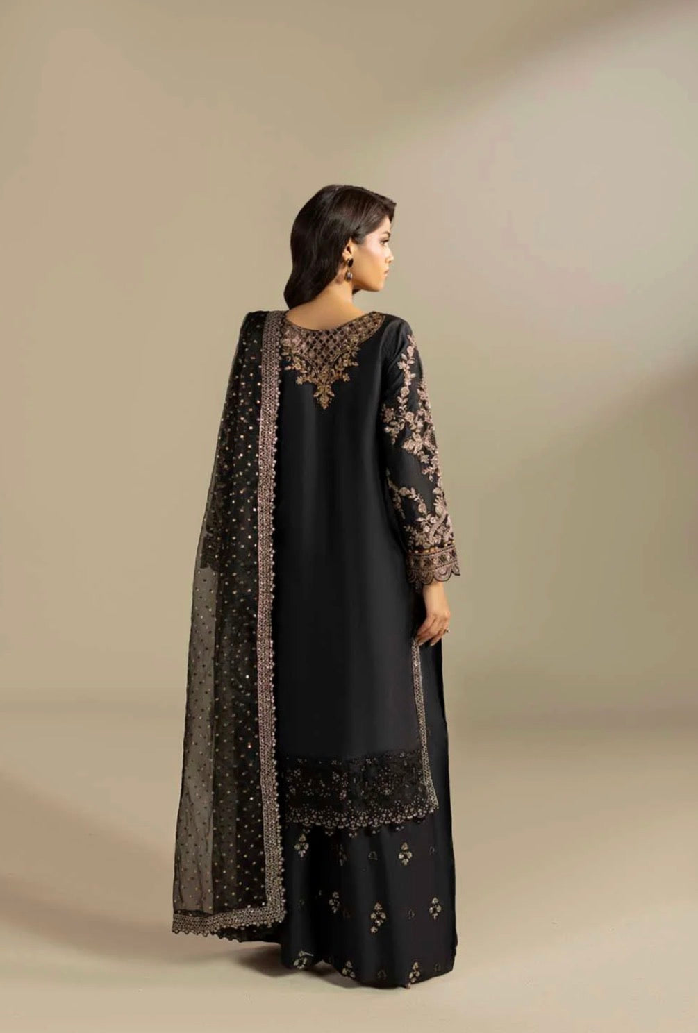 Korean Raw Silk Luxe Embroidered 3-Piece Suit