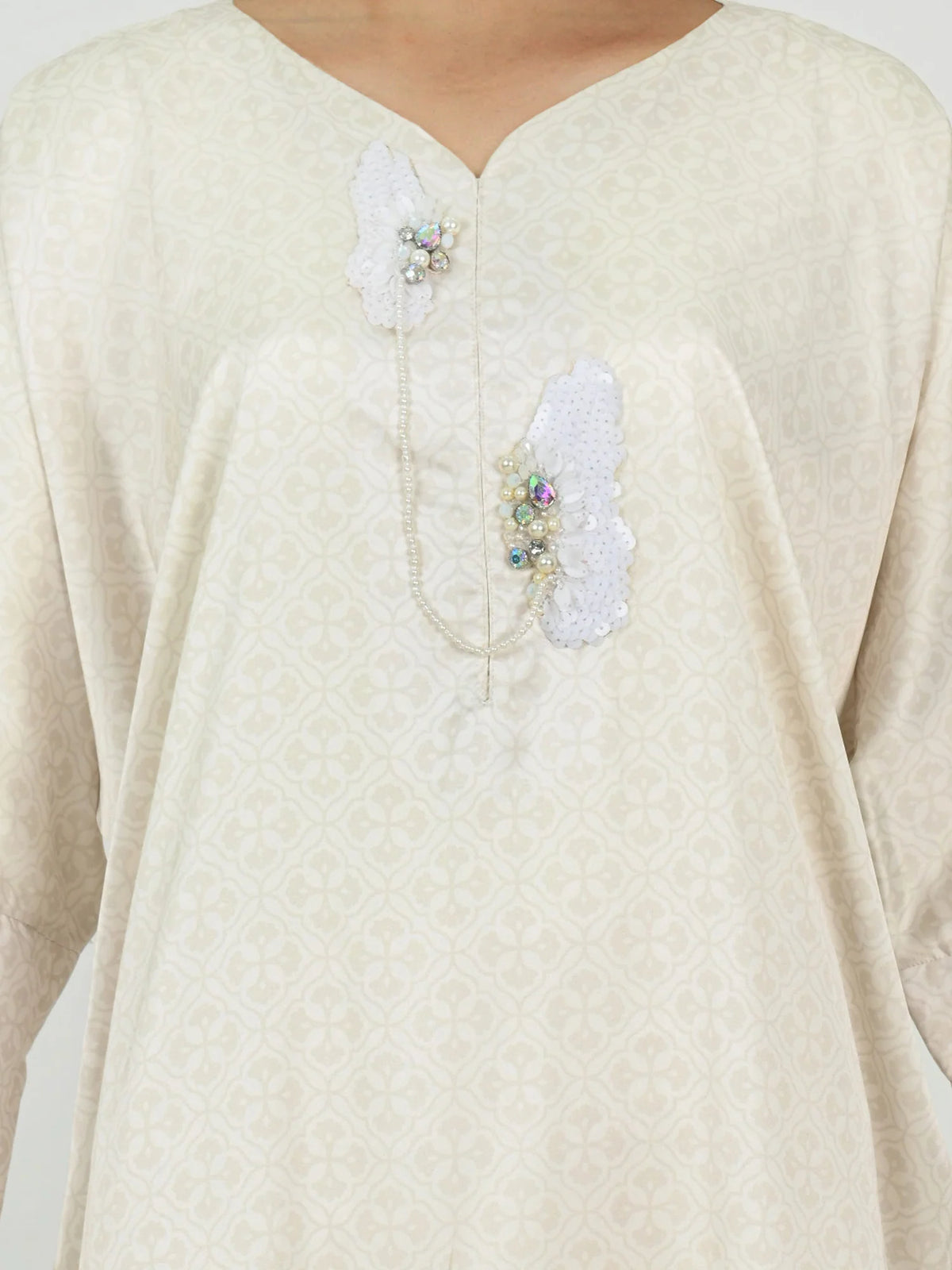 Limelight 2 Piece Kaftan Silk Suit- Embellished (Pret)