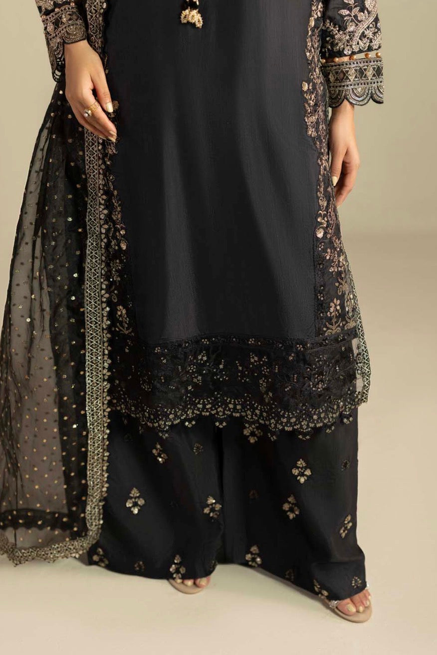 Korean Raw Silk Luxe Embroidered 3-Piece Suit