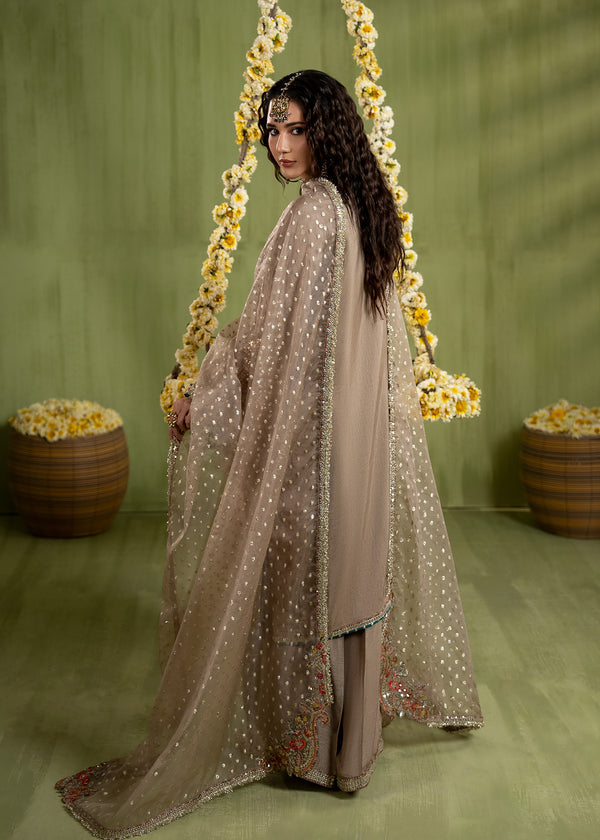 Luxury Silk 3PC Ready to Wear Suit with Organza Dupatta – Elegant Festive Ensemble