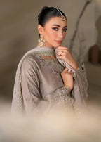 Embroidered Shirt with Two-Toned Sharara & Medium Silk Dupatta – Heavy Embroidery & Embellished 3-Piece Ensemble