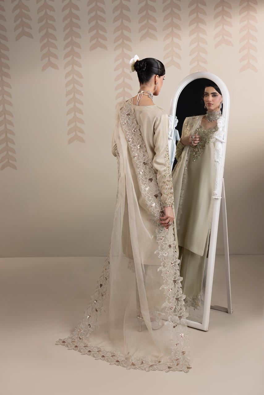 G30 Eid Collection – Premium Raw Silk 3PC Shalwar Kameez with Organza Dupatta | Embroidered Festive Women’s Suit