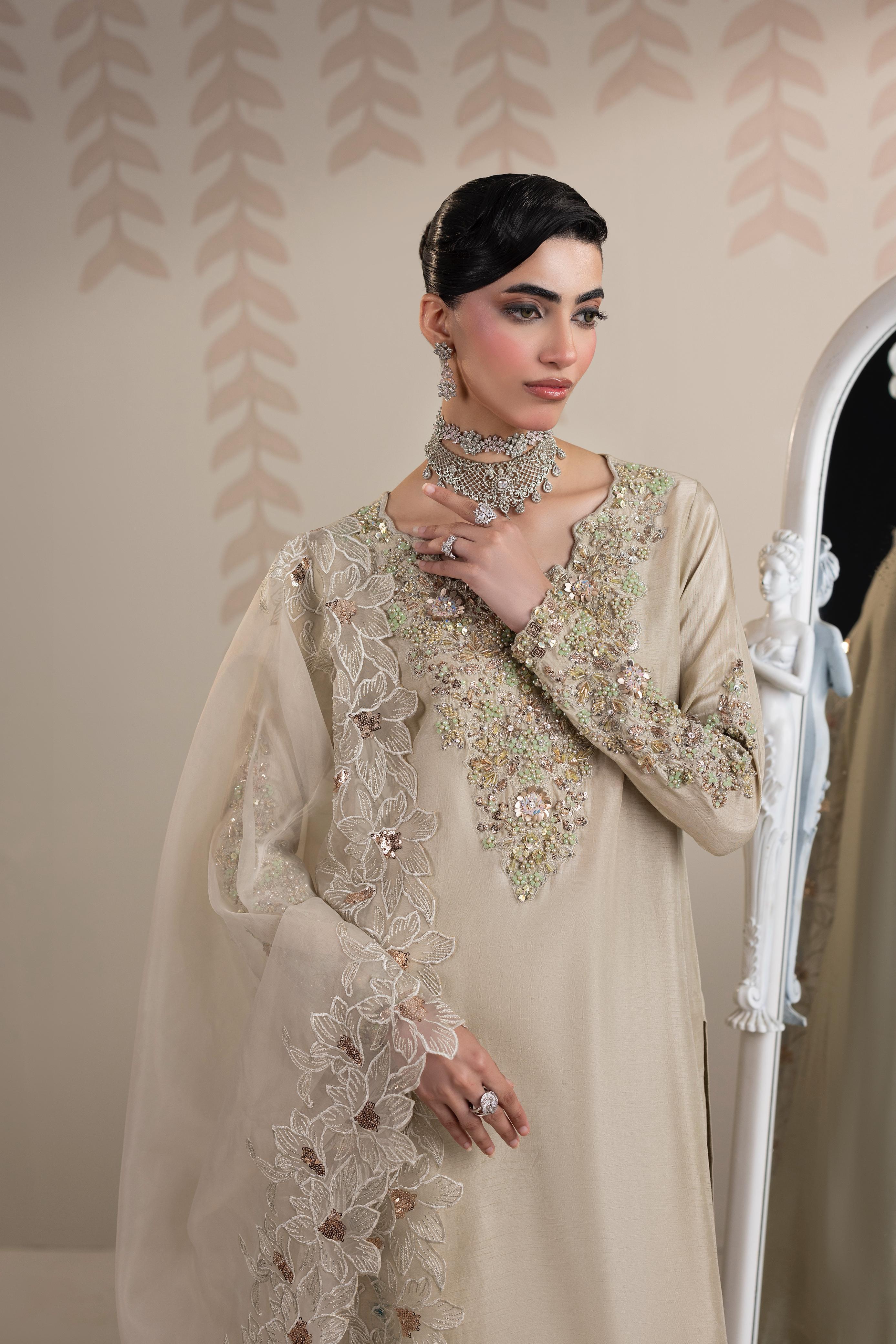 G30 Eid Collection – Premium Raw Silk 3PC Shalwar Kameez with Organza Dupatta | Embroidered Festive Women’s Suit