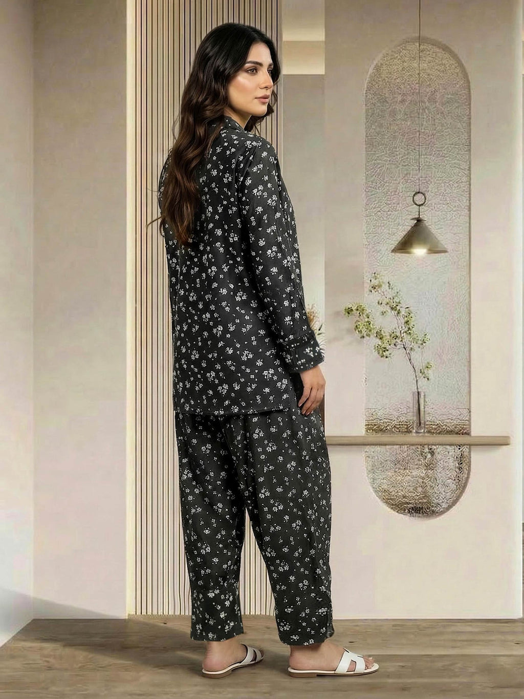 Limelight Silk Co-ord set- Embroidered