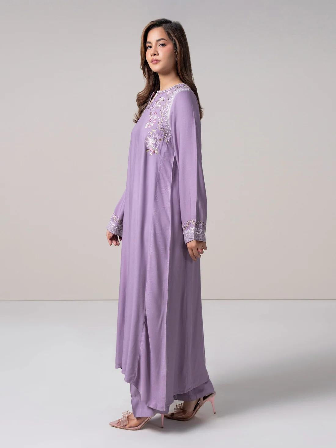 Limelight 2 Piece Embroidered   Marina Lilac Suit (Pret)