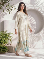 Limelight 2 Piece Kaftan Silk Suit- Embellished (Pret)