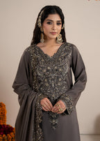 Luxury Silk 3PC Ready to Wear Sharara Set with Organza Dupatta – Festive Elegance