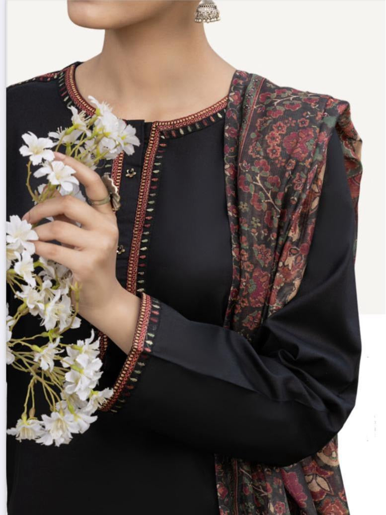 Eid Collection Casual Lite 3-Piece Cambric Cotton Suit | Embroidered Pakistani Dress | Salenmore UK