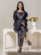 Limelight Black Slub Lawn 2 Piece Suit – Embroidered Shirt & Shalwar Set