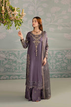 Korean Raw Silk Luxe Embroidered 3-Piece Suit