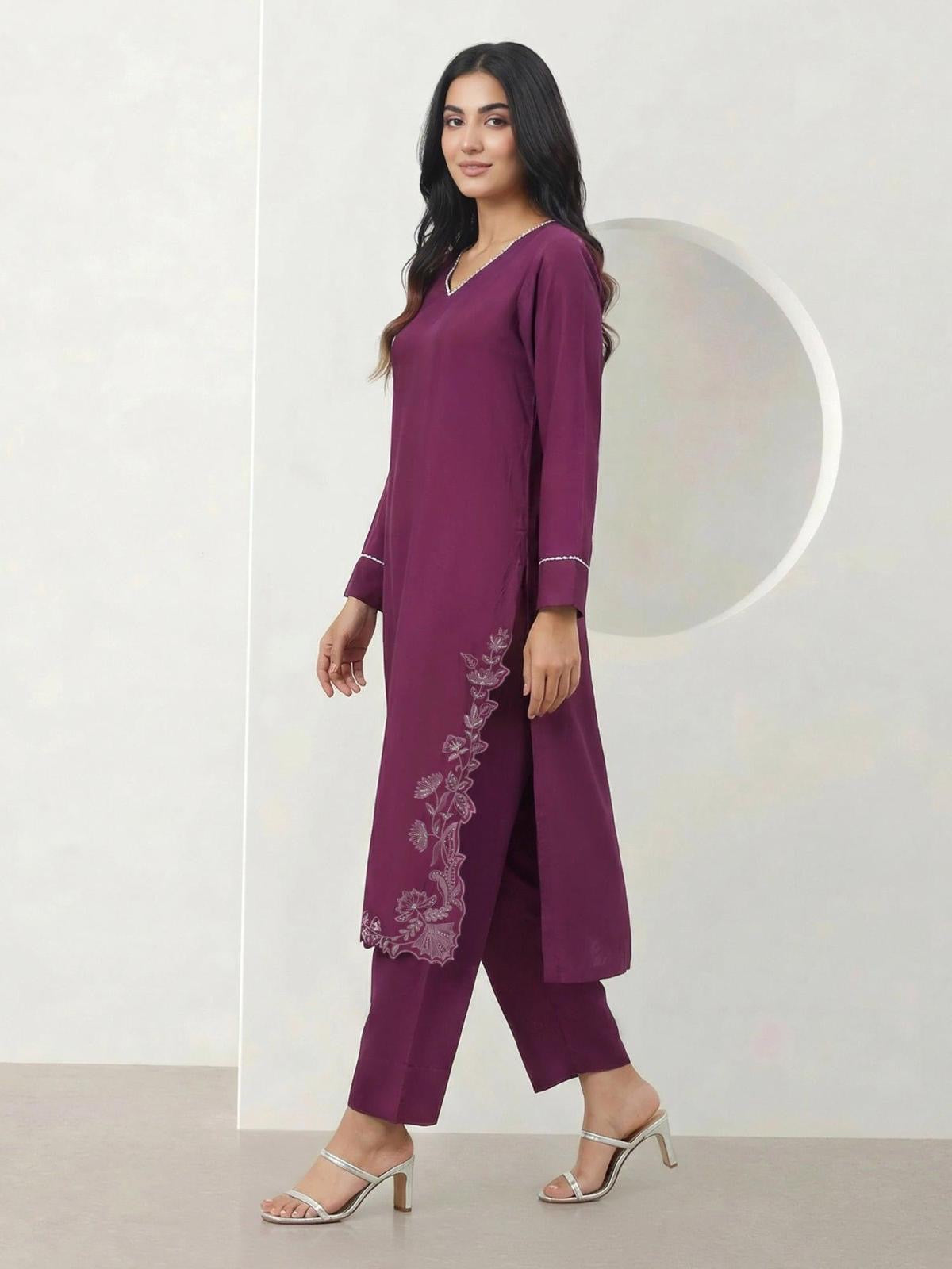 Limelight 2 Piece Silk embellishment Suit