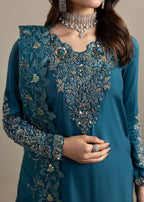 G31Eid Collection – Premium Raw Silk 3PC Shalwar Kameez with Organza Dupatta | Embroidered Festive Women’s Suit