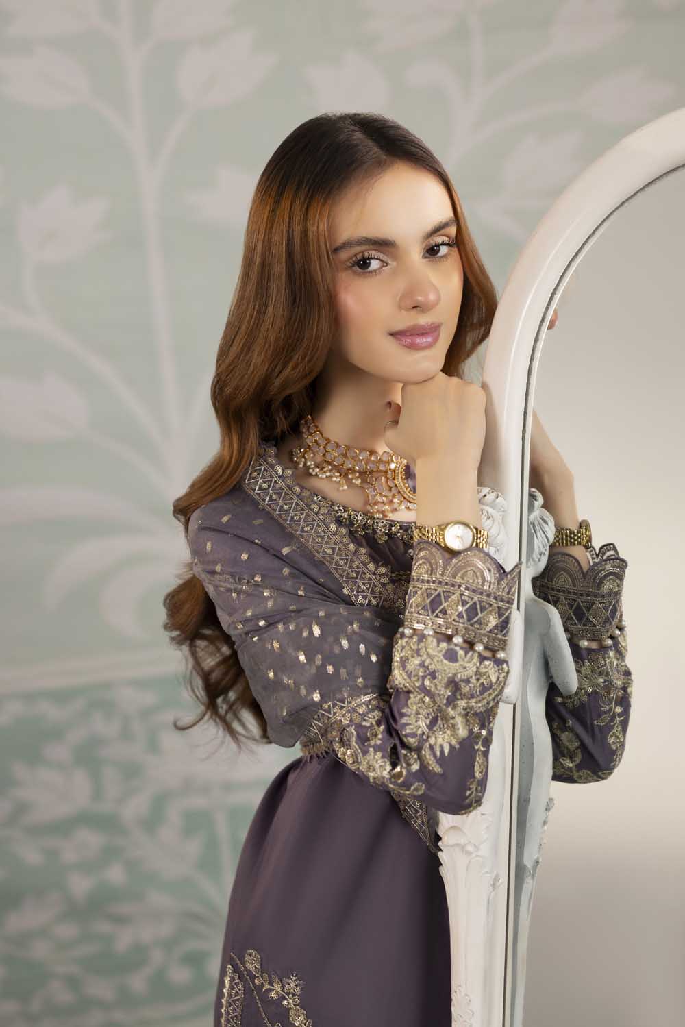 Korean Raw Silk Luxe Embroidered 3-Piece Suit