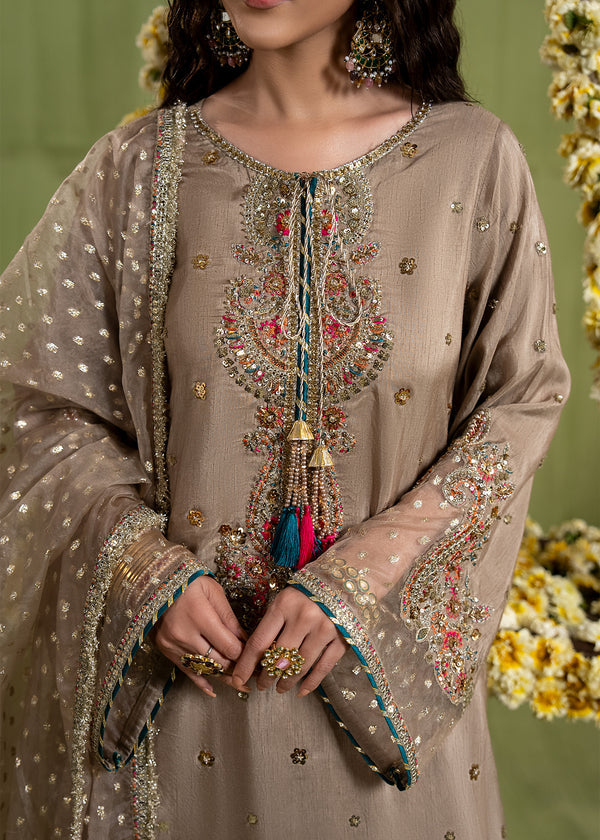 Luxury Silk 3PC Ready to Wear Suit with Organza Dupatta – Elegant Festive Ensemble