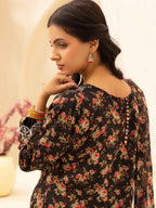 Simrans Baroque inspired Chiffon Embroidered Pakistani Suit - Elegant Floral Print & Festive Eid Wear for Women, Lightweight & Comfortable