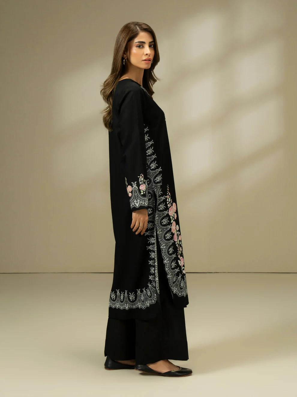 Limelight 1 piece Slub Khaddar Shirt-Printed (Pret)
