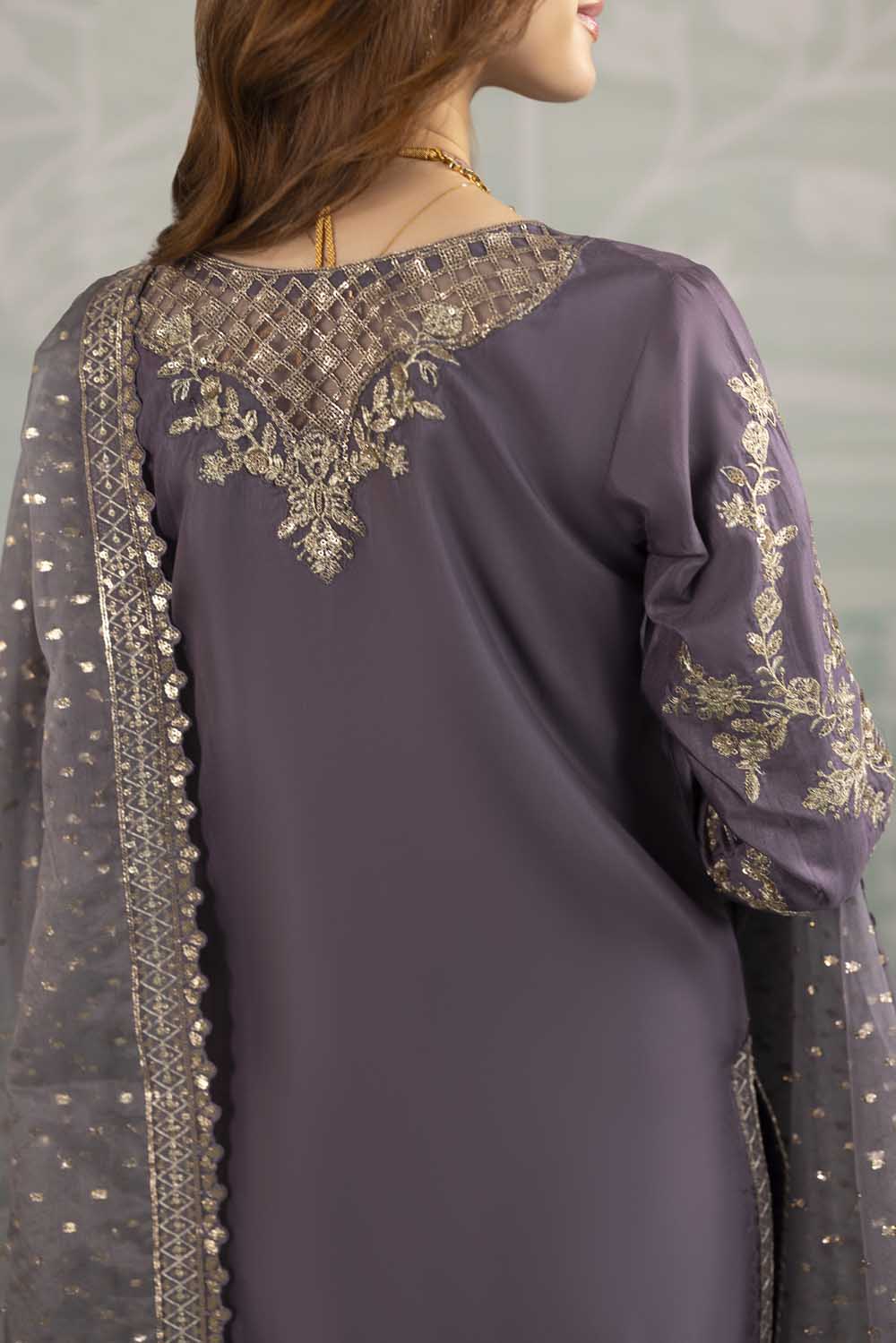 Korean Raw Silk Luxe Embroidered 3-Piece Suit