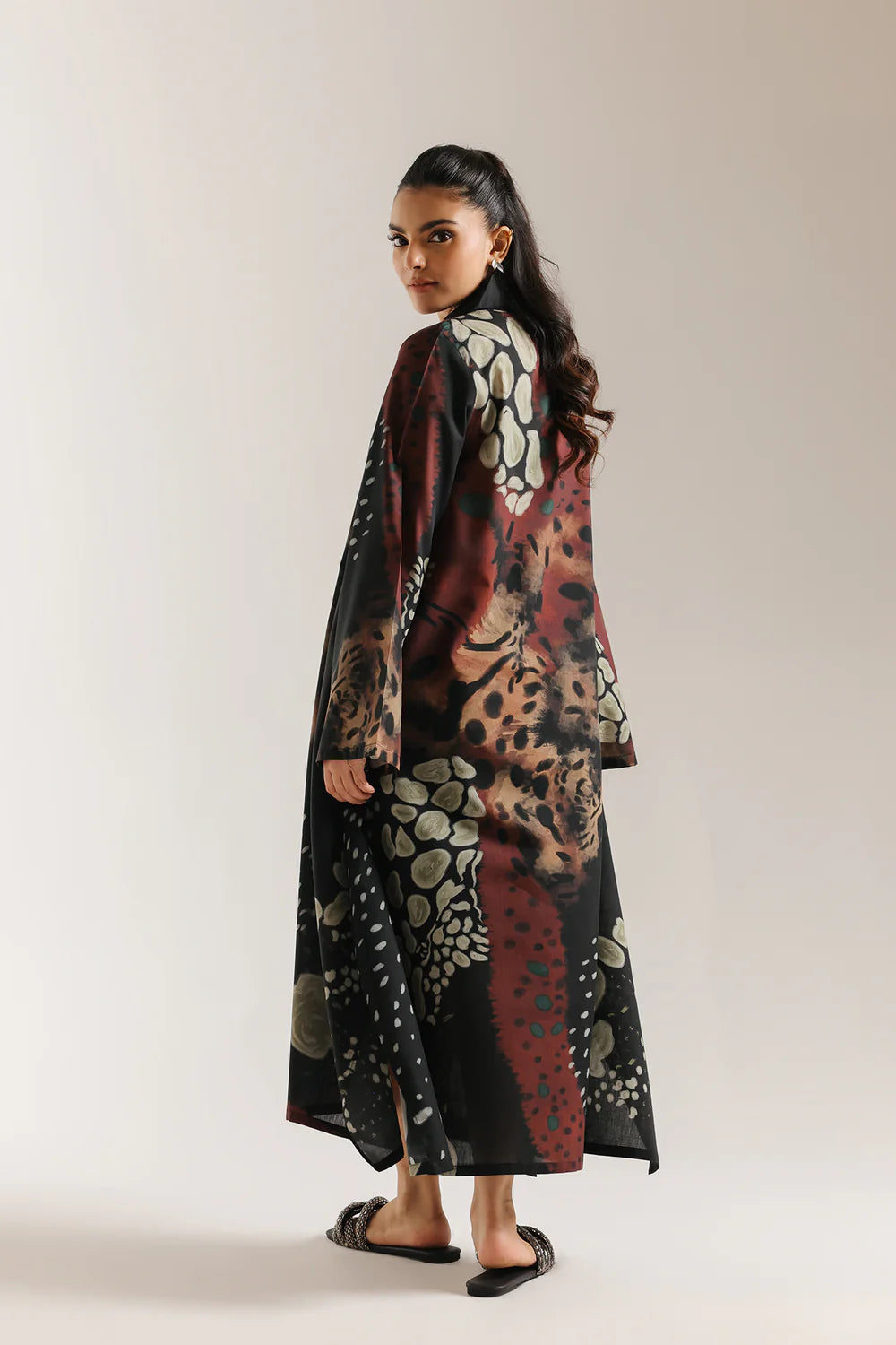 Ethnic 1 piece A-Line Shirt Collar Full Sleeves Long Length