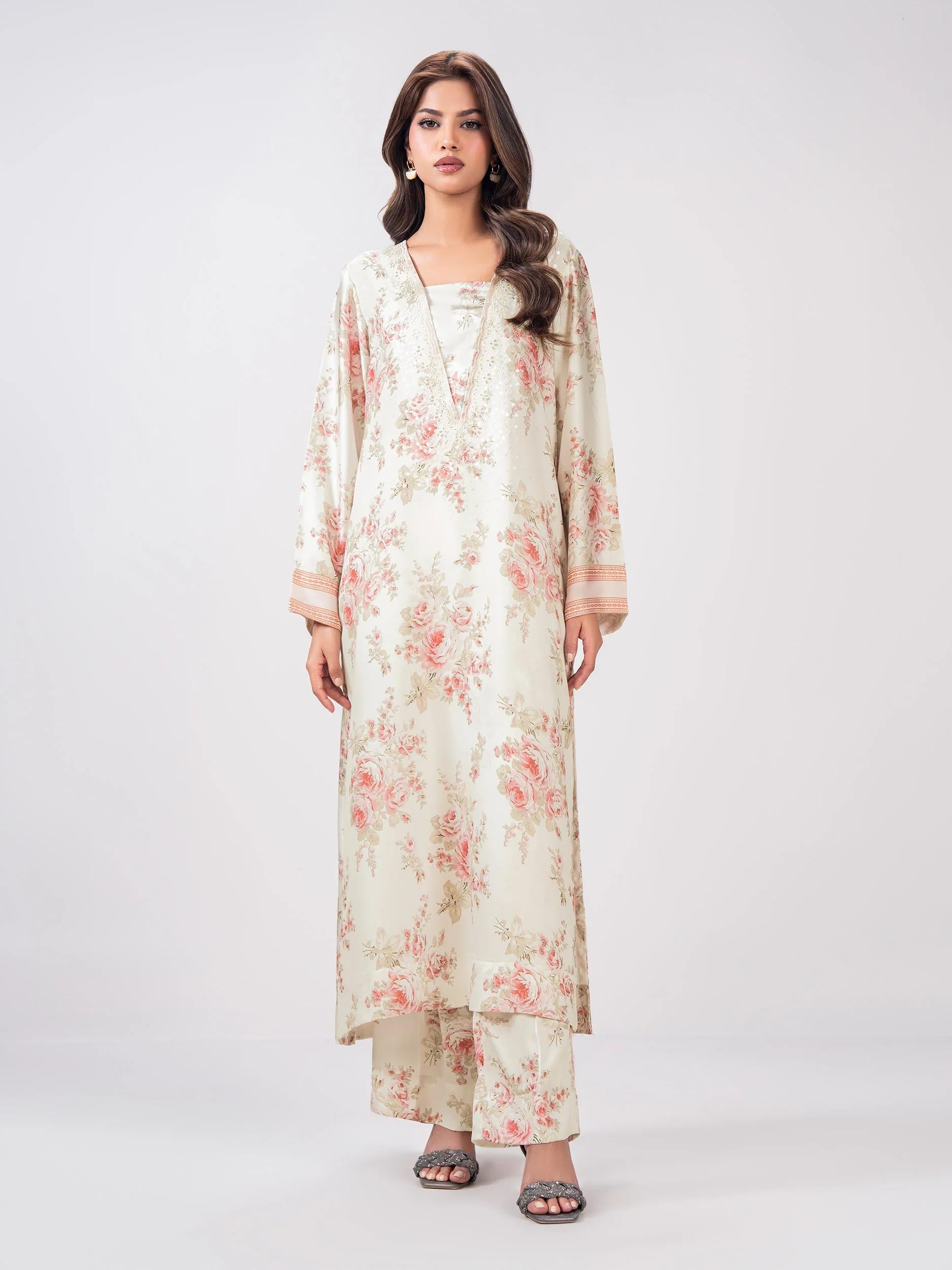 Limelight 2 Piece Silk embroidered Suit Set
