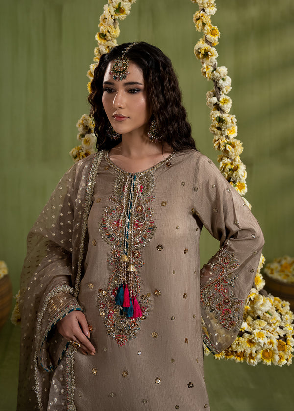 Luxury Silk 3PC Ready to Wear Suit with Organza Dupatta – Elegant Festive Ensemble