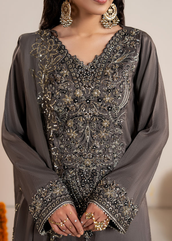 Luxury Silk 3PC Ready to Wear Sharara Set with Organza Dupatta – Festive Elegance