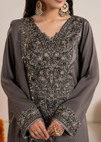 Luxury Silk 3PC Ready to Wear Sharara Set with Organza Dupatta – Festive Elegance
