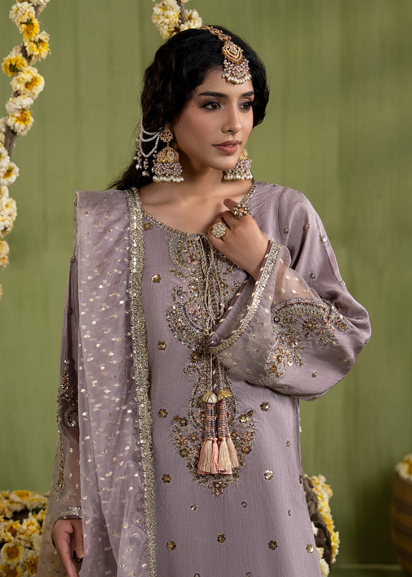 Luxury Silk 3PC Ready to Wear Suit with Organza Dupatta – Elegant Festive Ensemble
