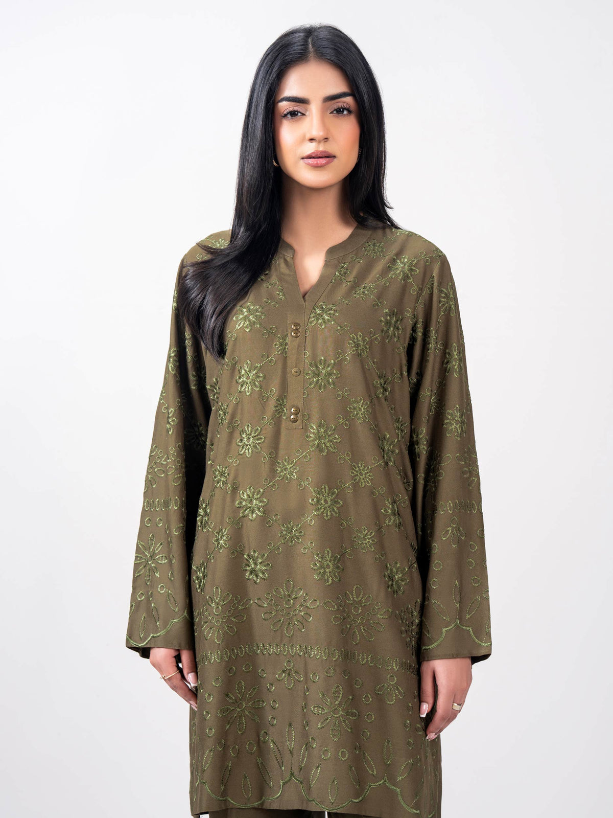Limelight 2 Piece Embroidered Crepe Coord set