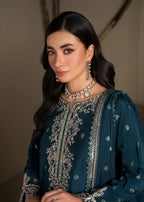Embroidered Shirt with Flared Trousers & Silk Dupatta – Heavy Embroidery & Embellished 3-Piece Ensemble