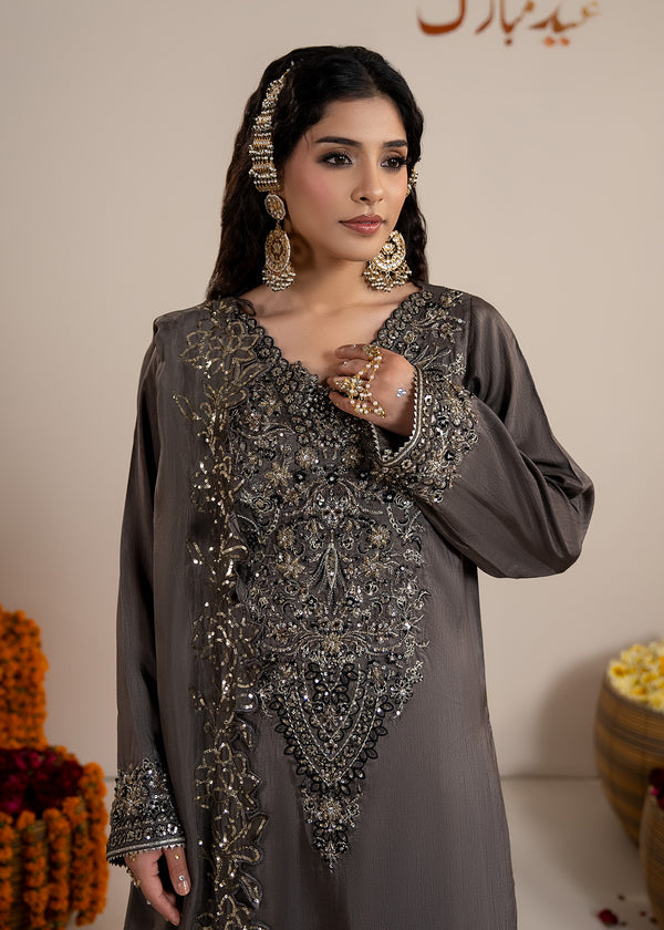 Luxury Silk 3PC Ready to Wear Sharara Set with Organza Dupatta – Festive Elegance