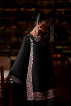 Casual Lite Luxury Festive Drop EALA Premium Silk Viscose 3 Piece Printed Dupatta Embroidered with Sequin Work and Lace for Modern Elegance