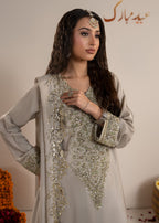 Luxury Silk 3PC Ready to Wear Sharara Set with Organza Dupatta – Festive Elegance