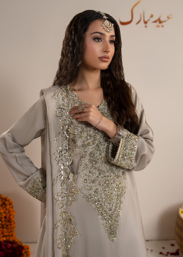 Luxury Silk 3PC Ready to Wear Sharara Set with Organza Dupatta – Festive Elegance