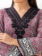 Limelight 1 piece Linen Shirt-Embroidered (Pret)