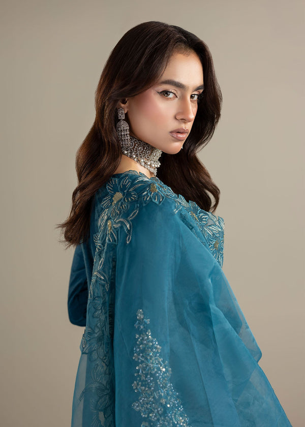 G31Eid Collection – Premium Raw Silk 3PC Shalwar Kameez with Organza Dupatta | Embroidered Festive Women’s Suit