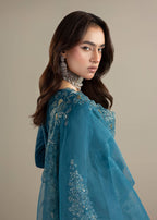 G31Eid Collection – Premium Raw Silk 3PC Shalwar Kameez with Organza Dupatta | Embroidered Festive Women’s Suit
