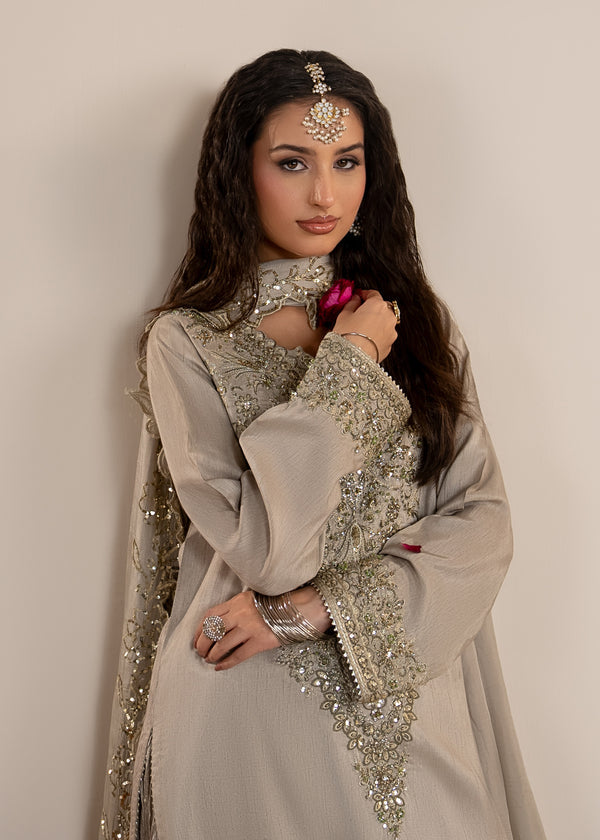 Luxury Silk 3PC Ready to Wear Sharara Set with Organza Dupatta – Festive Elegance