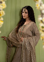 Luxury Silk 3PC Ready to Wear Suit with Organza Dupatta – Elegant Festive Ensemble