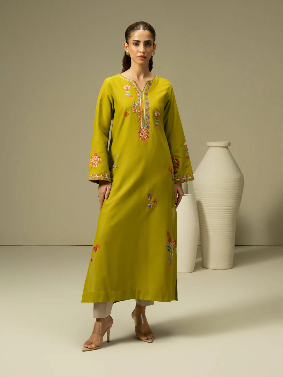 Limelight 1 piece Khaddar Shirt-Embroidered (Pret)