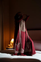 Casual Lite Luxury Festive Drop EALA Premium Silk Viscose 3 Piece Printed Dupatta Embroidered with Sequin Work and Lace for Modern Elegance