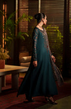 Casual Lite Luxury Festive Drop EALA Premium Silk Viscose 3 Piece Printed Dupatta Embroidered with Sequin Work and Lace for Modern Elegance