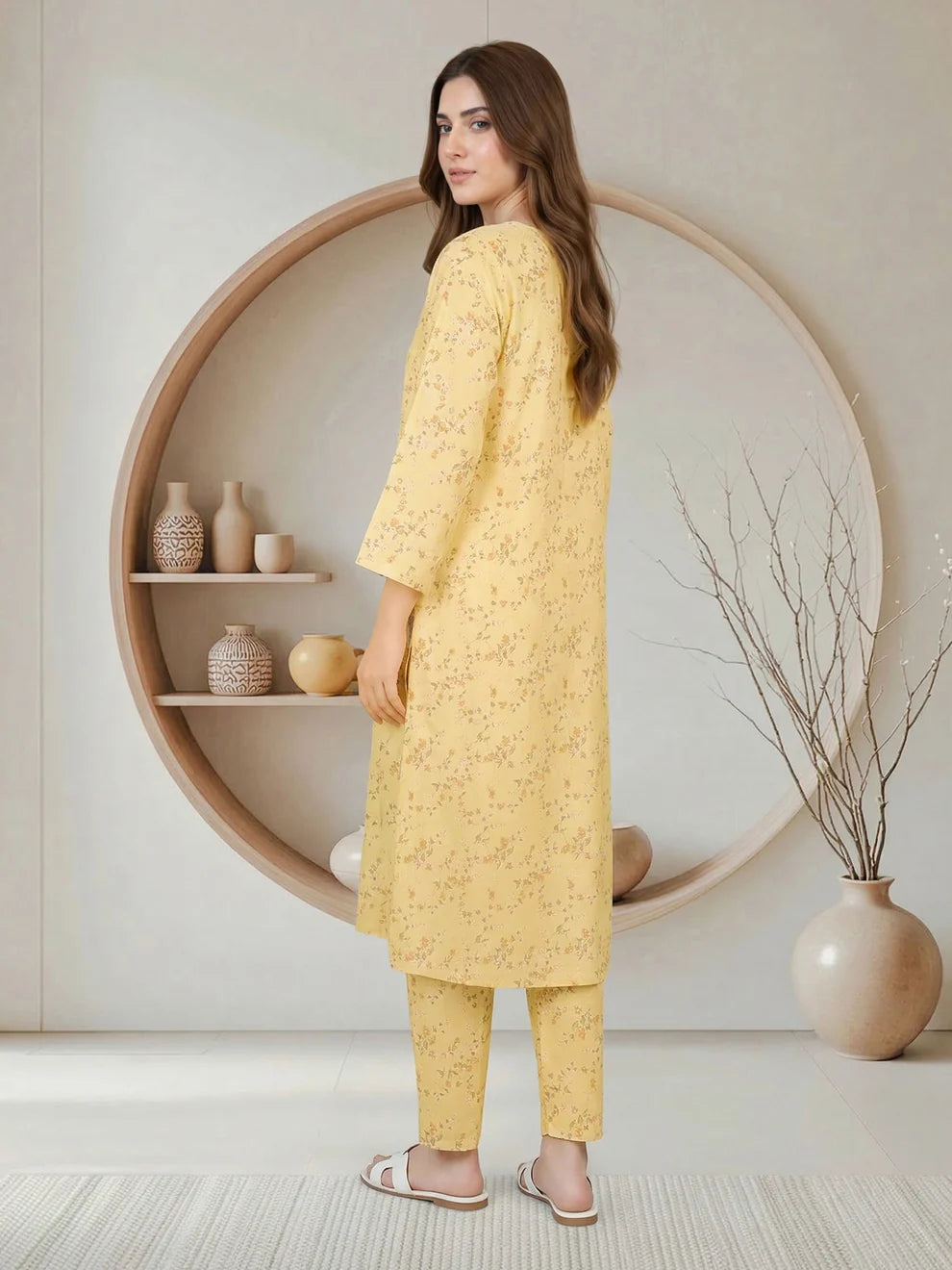 Limelight 2 Piece Silk Suit- Embroidered (Pret)