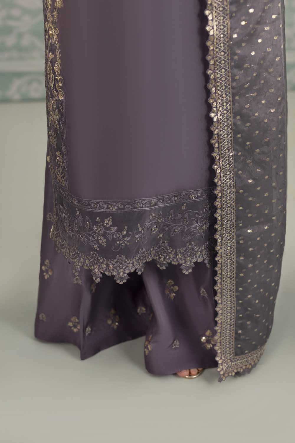 Korean Raw Silk Luxe Embroidered 3-Piece Suit
